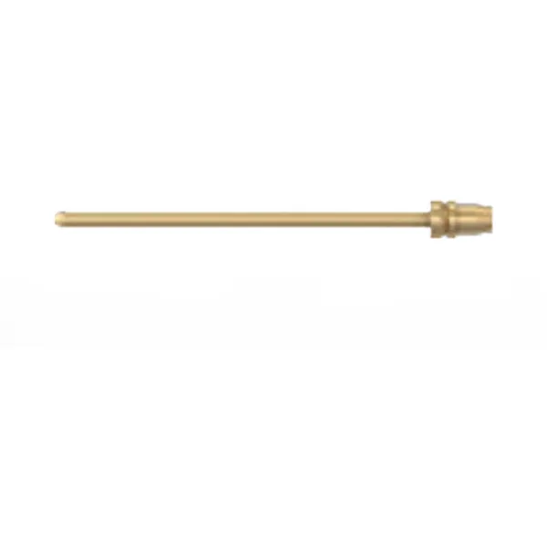 1.3 mm plug, solder pin, gold, 42.0074 image 1
