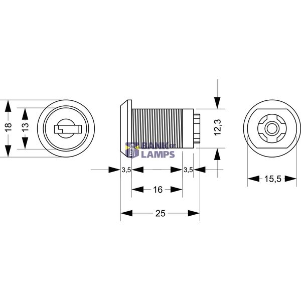 ZRH Metal lock for hermetic switchboards image 2