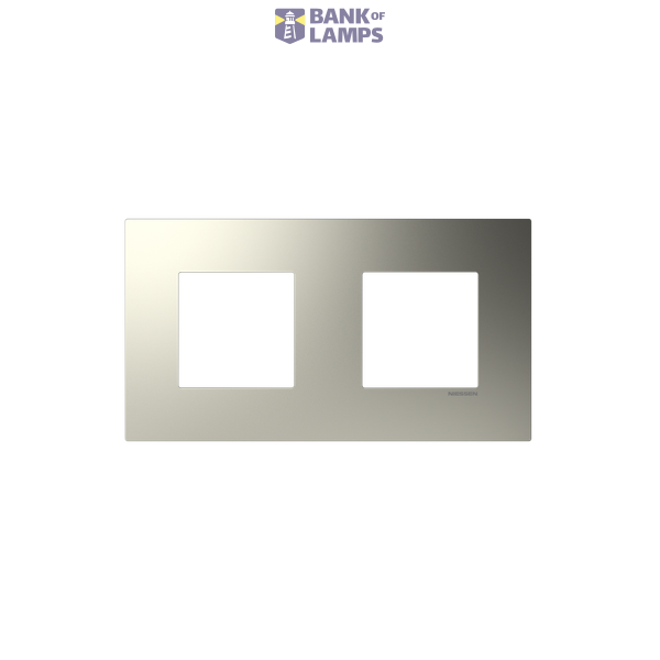 Frame 2-gang / 2+2-modules - Niessen logo - S - Nickel image 1