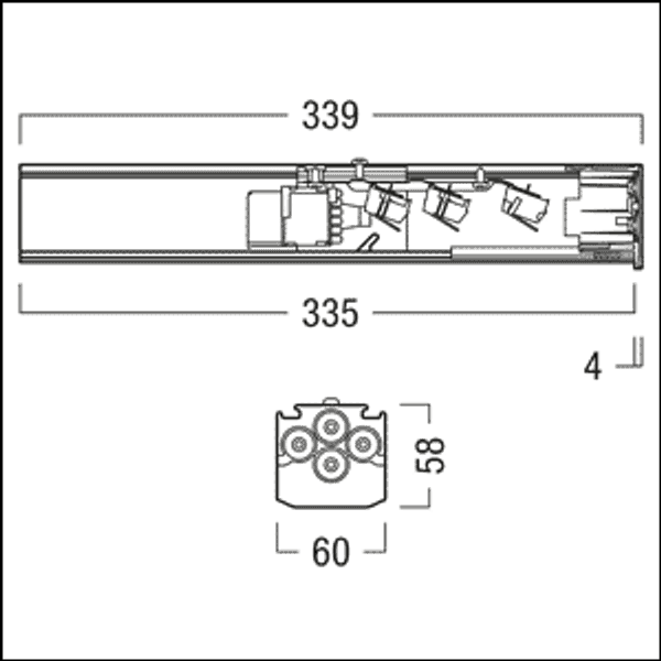 TECTON TE WH IP64 - Incoming electrical feed, white image 2