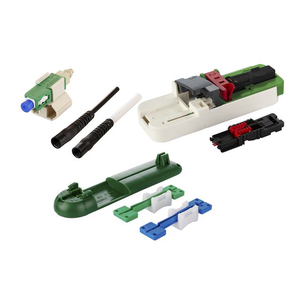 OpDAT FASTTM Hybrid connector kit SC APC OS2 20 pieces for cables incl image 1