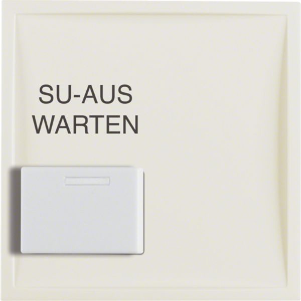 Central part with white confirmation button, Berker S.1, cream, gloss image 1