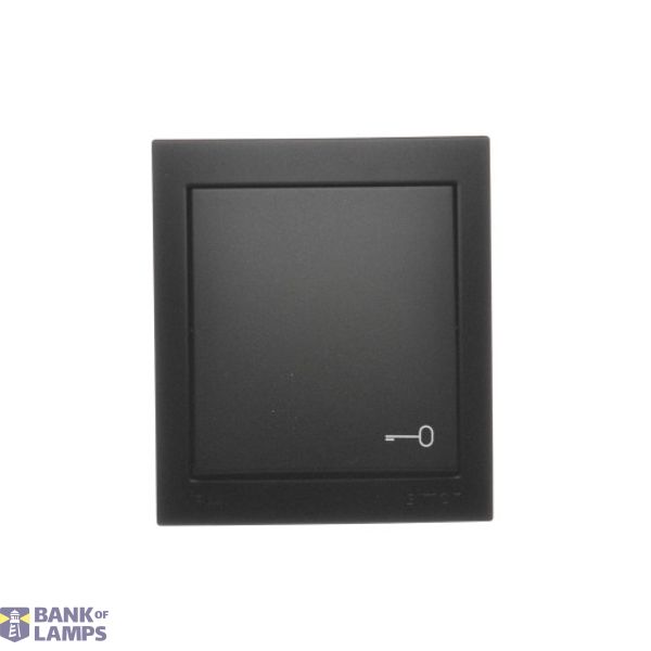 Single contact push button IP44, 10AX, black matt image 1