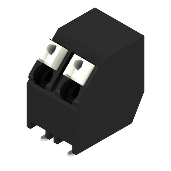 Printed circuit board terminals, 5.00 mm, Number of poles: 2, 135°, black, PUSH IN with actuator, Clamping range, max. : 1.5 mm², Tape image 2