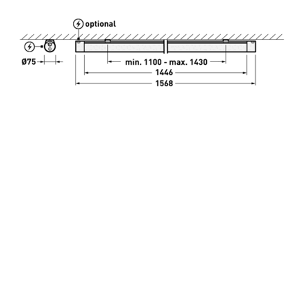 Weather-proof luminaires Tugra Prisms Grey ET 43W 6400lm Narrow (N) IP66 IK10 3 SDCM 8008440 image 1