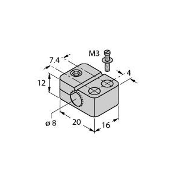 Mounting Accessories for Inductive Sensors Mounting Clip for M8 Design   BST-08B image 1