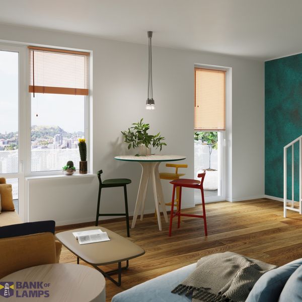 HANGING LAMP DIEGO 3 GRAY E27 3X60W IP20 image 4
