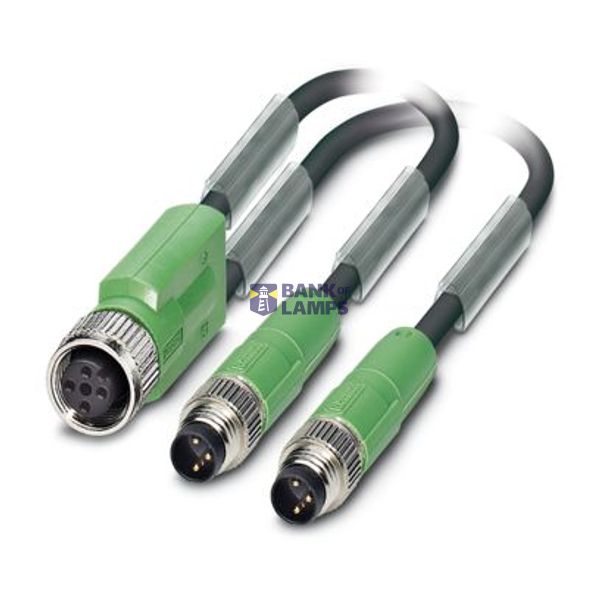 SAC-3P-M12FY/2X0,5-PUR/M8MS - Sensor/actuator cable image 1