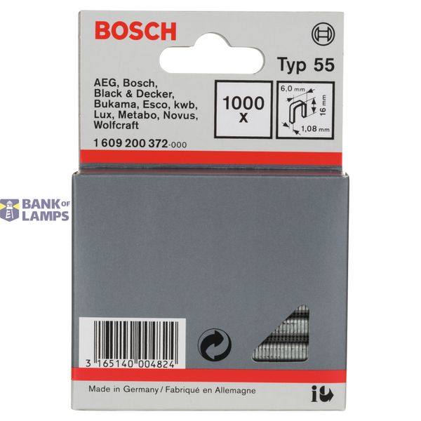 Narrow crown staple, type 55 6 x 1.08 x 16 mm image 2