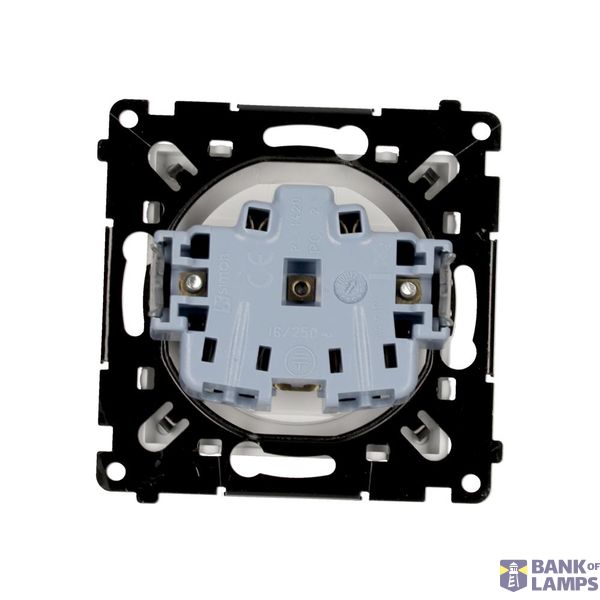 Double IP44 ITC socket cover for Keystone with descriptive field, (module), Silver matt, metalic image 1
