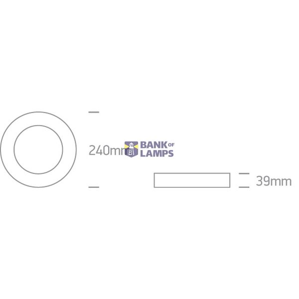WHITE PLAFO 15W CCTV IP40 230V image 2