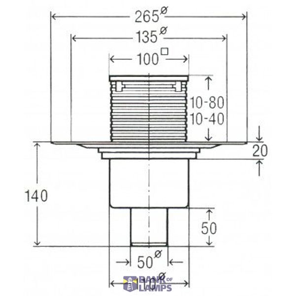 Trap DN50 (100x100), vertical image 2