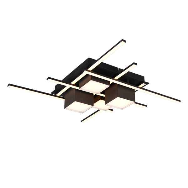 Roger LED ceiling lamp matt black image 1