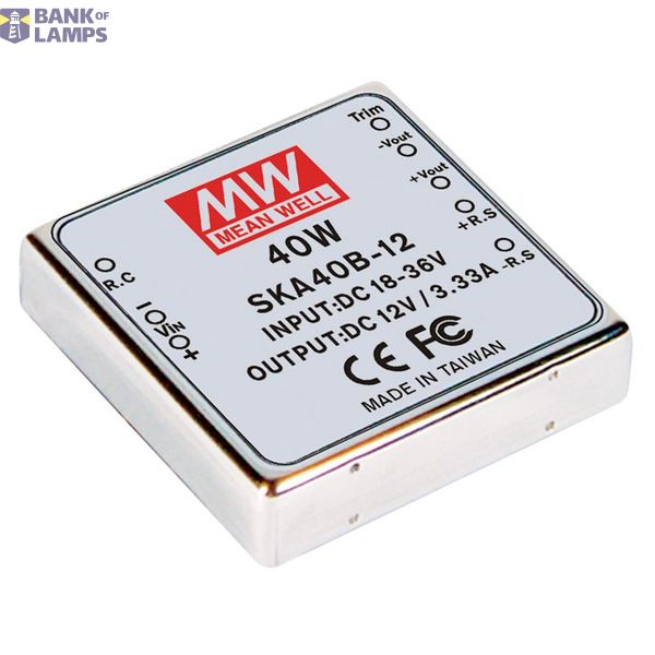 SKA40C-12 DC/DC Converter 36-75V:+12V 3.33A 40W, MEAN WELL image 1