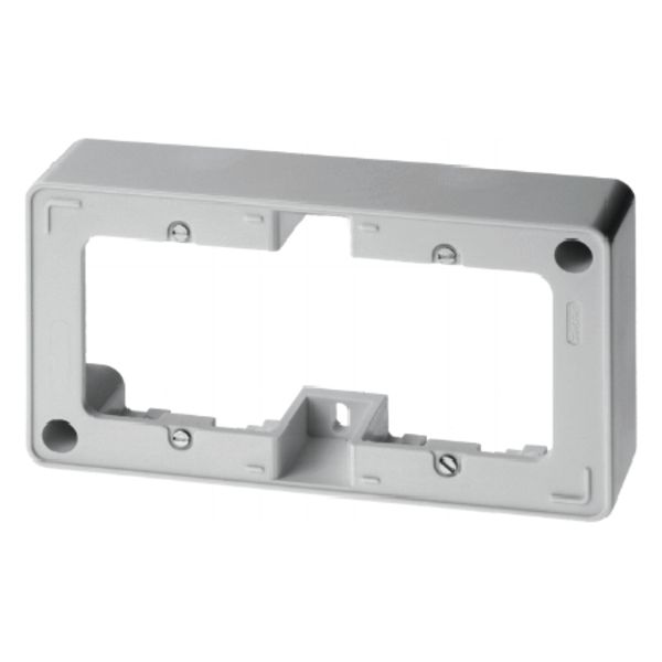 Frame 2gang surface-mtd, surface-mtd, p. white glossy image 1