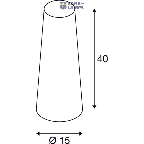 FENDA, lamp shade, conical, black / copper, Ø/H 15/40 cm image 2