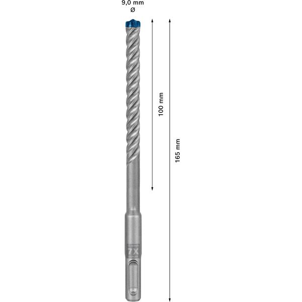 EXPERT SDS plus-7X Hammer Drill Bit 9 x 100 x 165 mm image 3