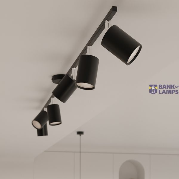 CEILING LAMP LEMMI 6L BLACK GU10 6X10W IP20 image 3