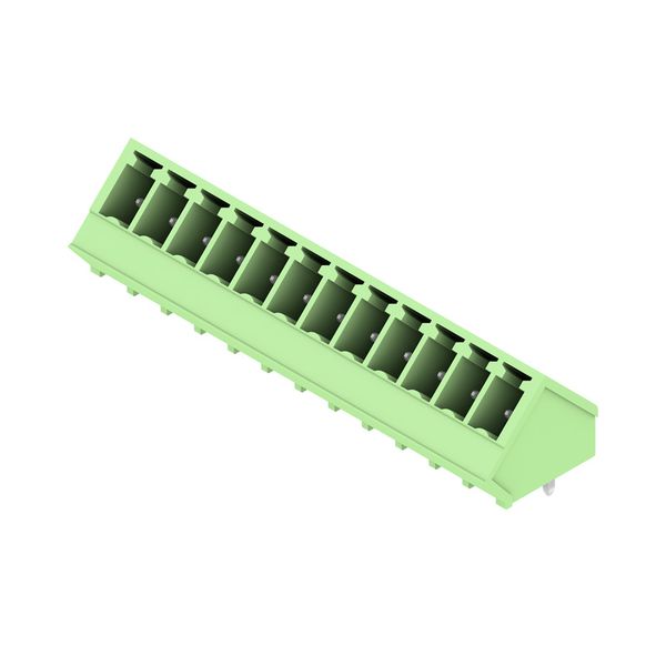 PCB plug-in connector, male header, closed side, THT solder connection, 3.81 mm, Number of poles: 12, 135°, Solder pin length (l): 3.2 mm, tinned, Pale green, Box image 4