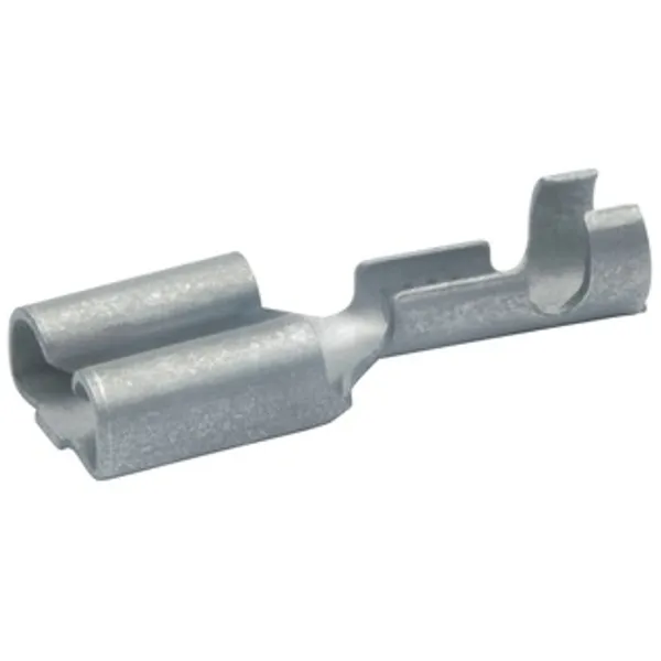 Uninsulated flat plug sleeve, 4.8 x 0.8 mm, 0.5 to 1.0 mm², AWG 20 to 18, brass, tin-plated, 18203 image 1