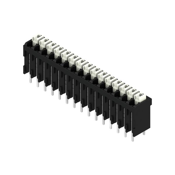 Printed circuit board terminals, 3.50 mm, Number of poles: 15, 180°, Solder pin length (l): 3.5 mm, black, PUSH IN with actuator, Clamping range, max. : 1.5 mm², Tube image 2
