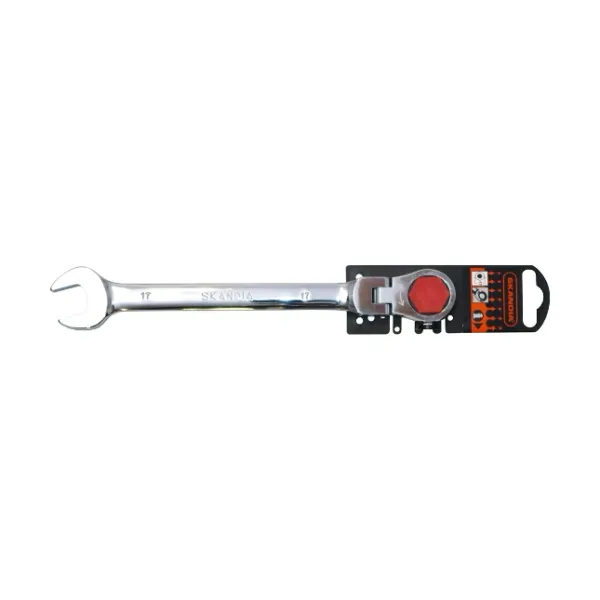 Skandia reversible ratcheting wrench with hinge 17mm image 1