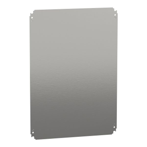 Plain mounting plate H700xW500mm made of galvanised sheet steel image 1