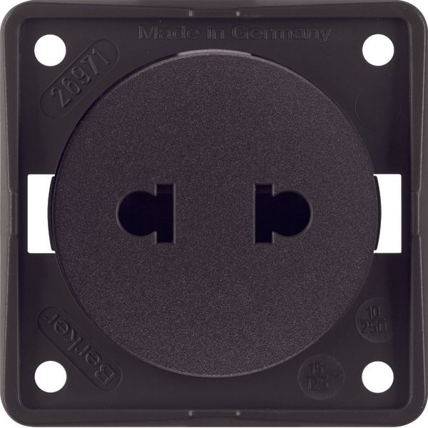 Plug w.out earth.cont. Euro-American stand., cont.prot., screw term, I image 1