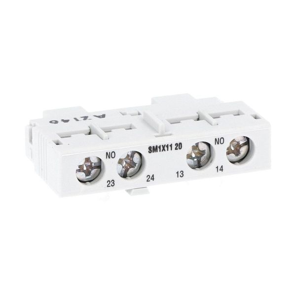 Add-on auxiliary contact. Front mount 2NO. For SM1… image 1