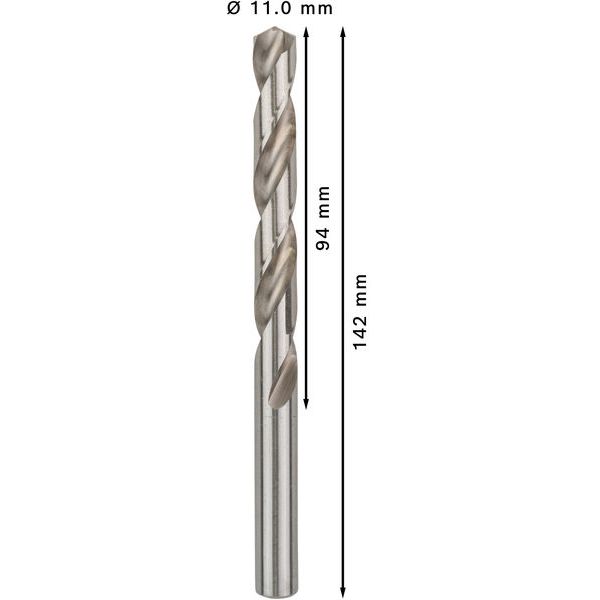 Metal drill bits HSS-G, DIN 338 11 x 94 x 142 mm 5 pcs. image 2