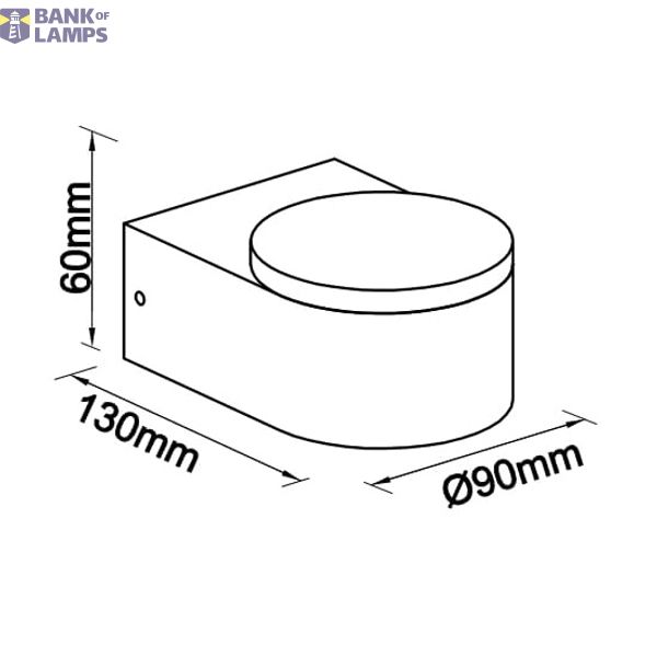 Zelda LED Medium Up 11W 560lm 3000K IP54 anthracite image 10