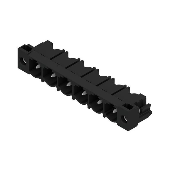 PCB plug-in connector, male header, Solder flange, THT solder connection, 7.62 mm, Number of poles: 6, 90°, Solder pin length (l): 3.2 mm, tinned, black, Box image 4