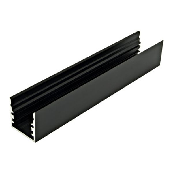 Aluminium profile TBR, L-2000mm W-25mm H-25mm black image 1