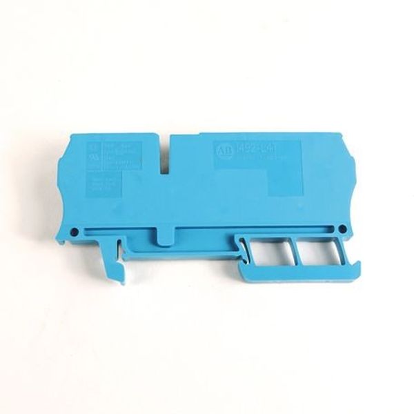 Allen-Bradley, 1492-L4T, Spring Clamp Terminal Block, One-Circuit Feed-Through Block, 4 mm (# 22 AWG - # 10 AWG) or 2.5 mm (# 22 AWG - # 12 AWG), 2 Connection points on one side, Gray (Standard), image 1