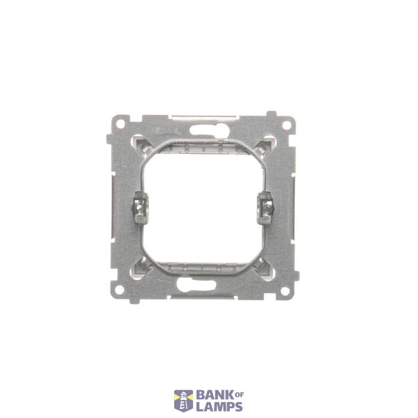Double computer socket RJ45 cat. 6 with anti-dust cover, (module), Silver matt, metalic image 1
