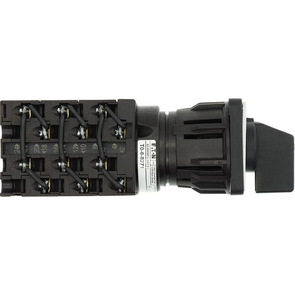 T0-6-8271/EZ Step switches, T0, 20 A, centre mounting, 6 contact unit(s), Contacts: 12, 45 °, maintained, Without 0 (Off) position, 1-4, Design number 8271 image 23