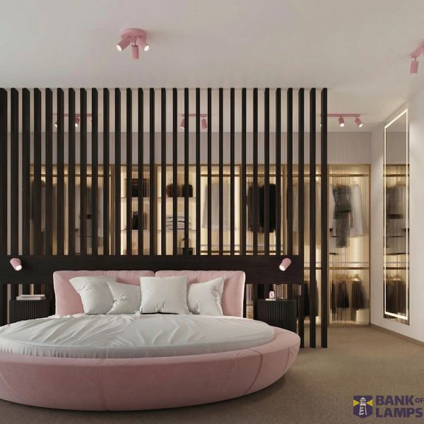 Wall lamp KARBON pink with a switch image 4