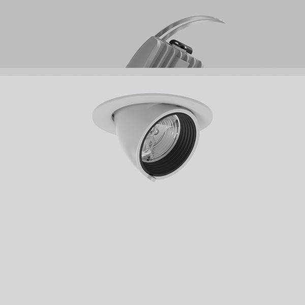 GOLAS mini, 29 W, 3050 lm, 935, silver, on/off Recessed projectors, D  image 2