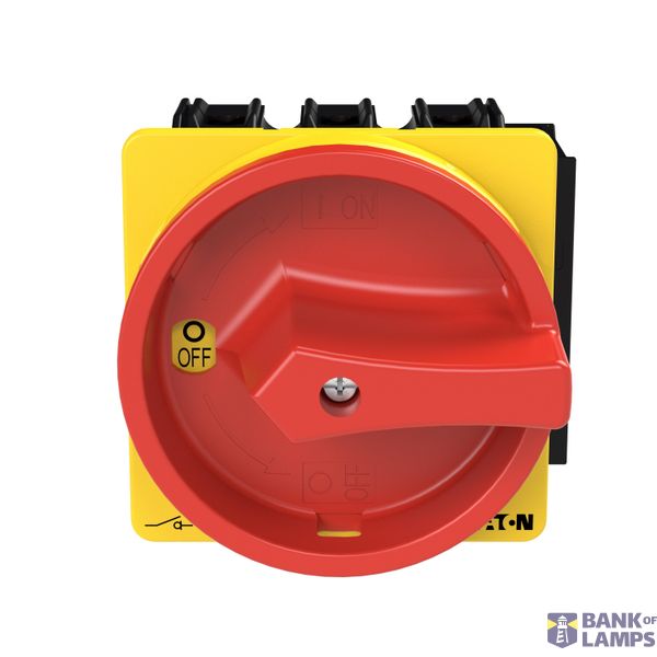 P3 Main switch, 80 A,Flush mounting, 3 pole, Form EA/SVB, Red, Door co image 8