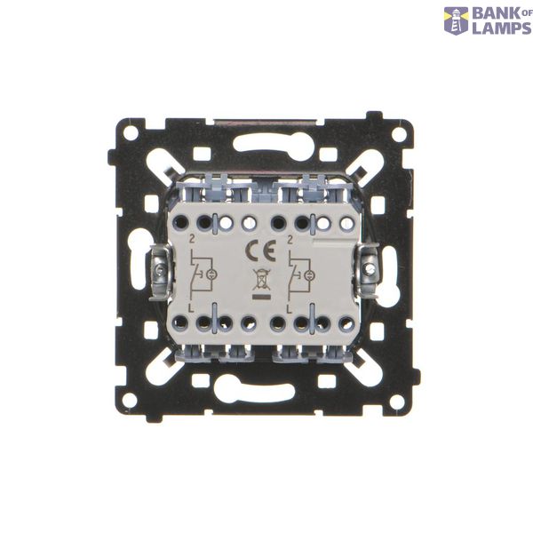 Cover for single socket outlet with Schuko earthing, red image 1