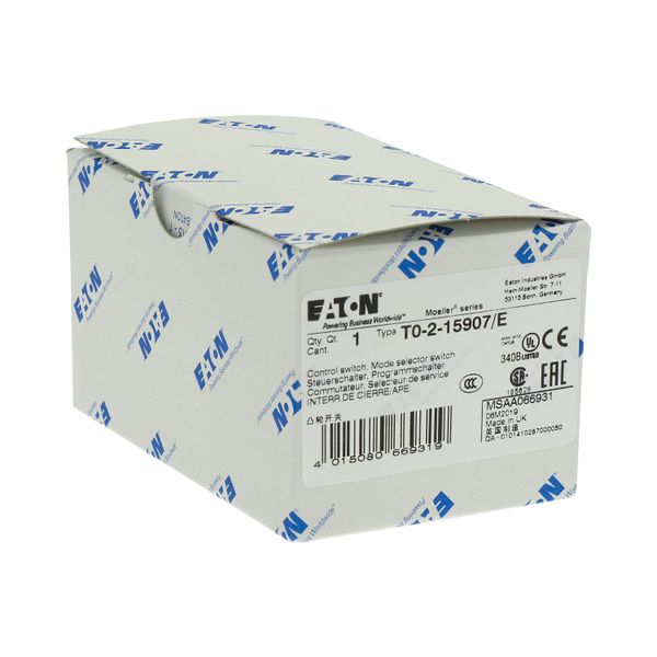 T0-2-15907/E Changeover switches, T0, 20 A, flush mounting, 2 contact unit(s), Contacts: 4, With spring-return from START, 45 °, momentary/maintained, AUTO-0-HAND image 22