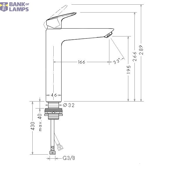 Hansgrohe Logis 190 basin mixer without pop-up, chrome image 1
