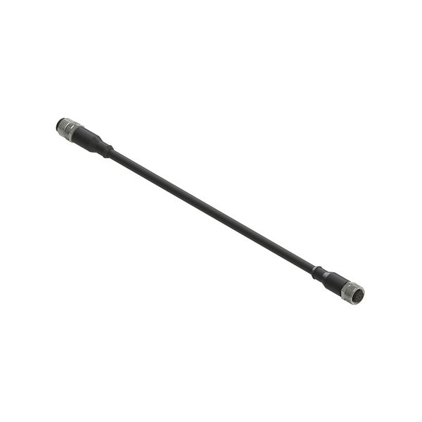 M12 male-female wired connector: straight, 8 poles, 3 m cable image 1