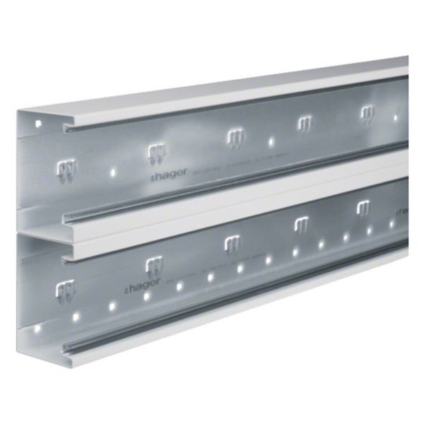 Balustrade channel lower part for BRS 68x210mm upper part 2x80mm made of steel traffic white image 1
