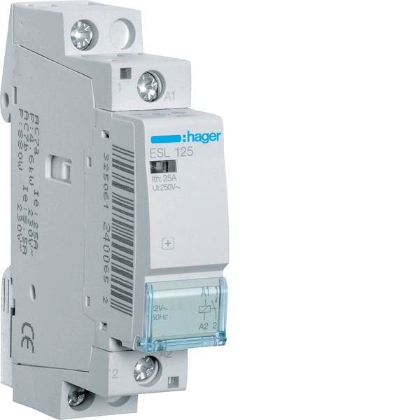 Contactor 25A, 1NO, 12V image 1