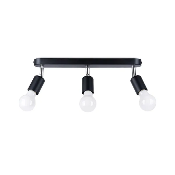 CEILING LAMP FORNES 3 BLACK E27 3X60 IP20 image 1