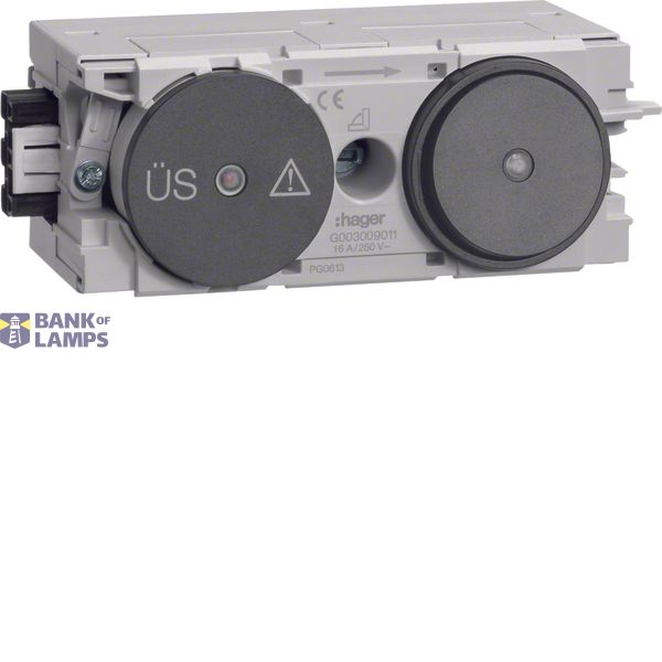 Surge-prot., Switch, C-mounted, grey bl. image 1