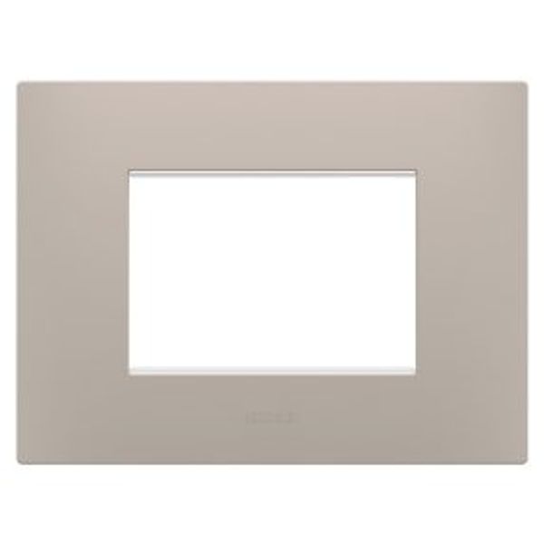 EGO PLATE - IN TECHNOPOLYMER - 3 MODULES - DARK SAND - CHORUSMART image 1