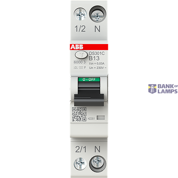 Residual current circuit breaker 1P+N, B Char. 13 A, 30ma, 6ka, Type F image 1
