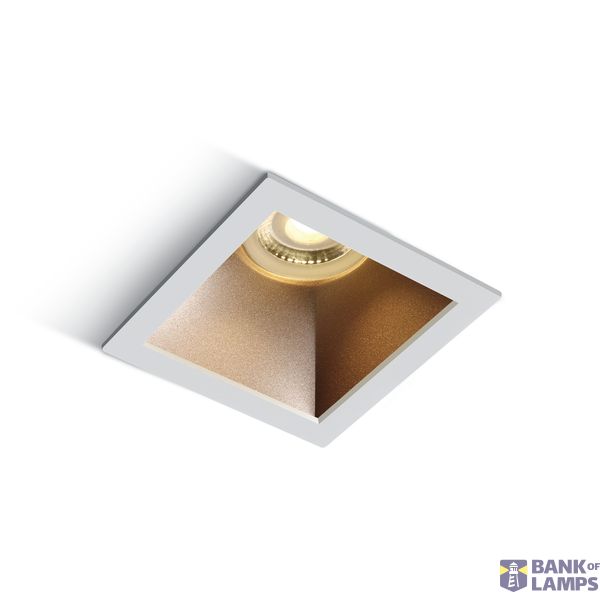 WHITE GU10 10W BRASS REFLECTOR DARK LIGHT image 1